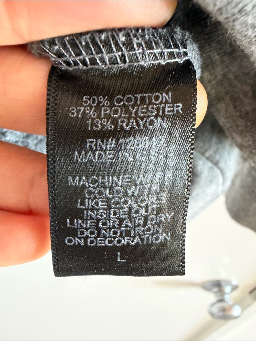Aviator Nation Gray Crewneck Sweatshirt with Black Lightning Bolt - Picture 5 of 7